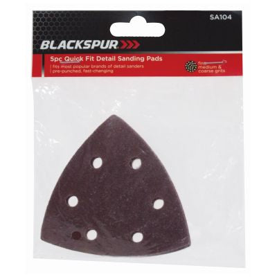Blackspur 5pc Quick Fit Detail Sanding Pads Blackspur 5pc Quick Fit Detail Sanding Pads